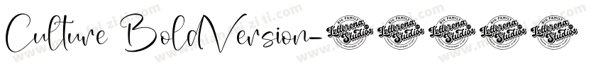 Culture BoldVersion字体转换